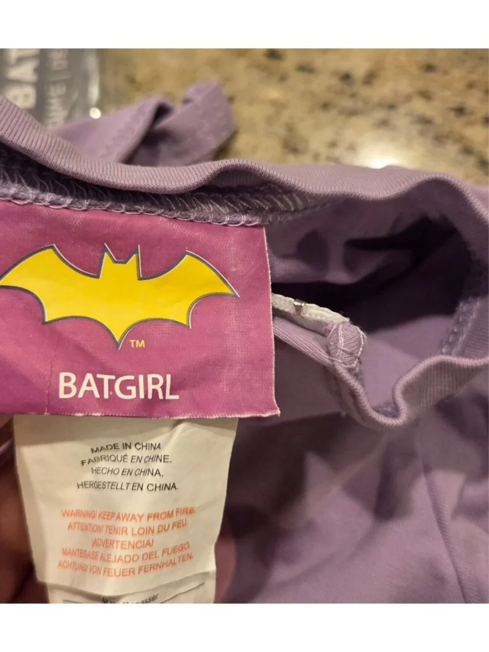 New! Batgirl Costume with Cape Size 0-6 months Pink Purple